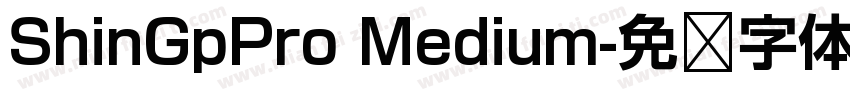 ShinGpPro Medium字体转换